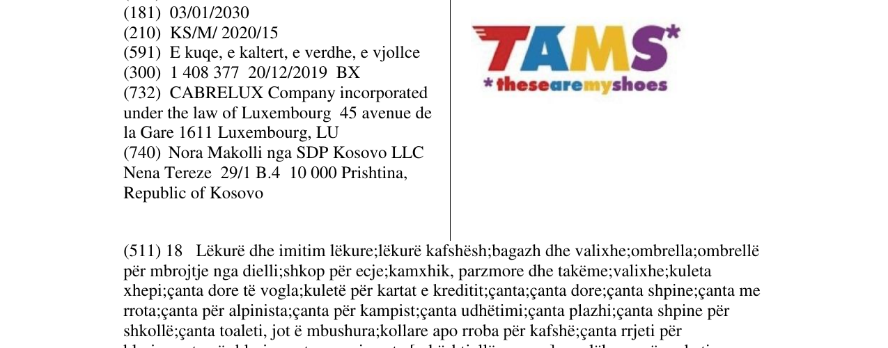 Zëri i markës TAMS në buletin