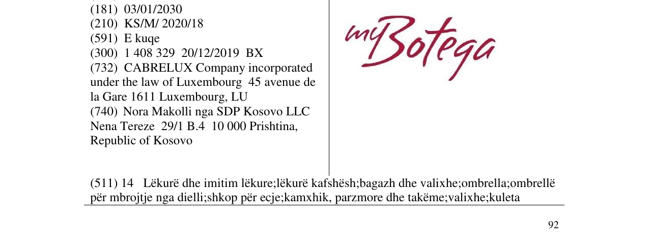 Zëri i markës my Botega në buletin