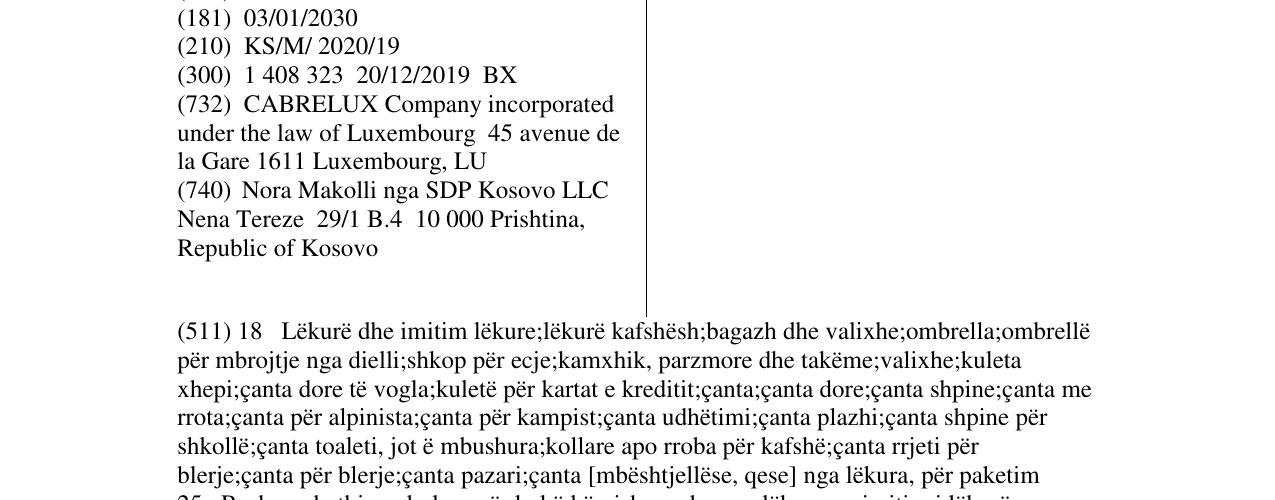 Zëri i markës Myb në buletin