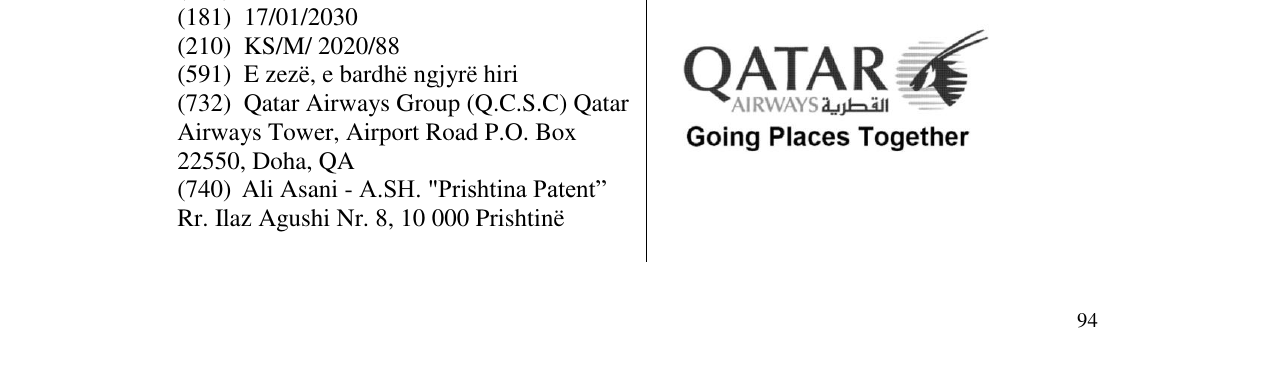 Zëri i markës QATAR në buletin