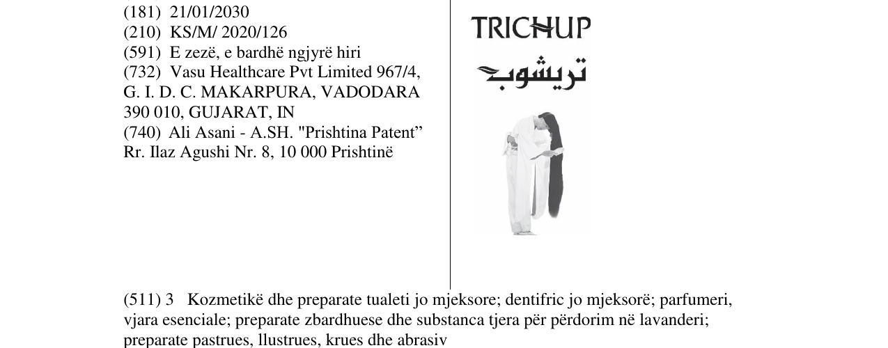 Zëri i markës TRICHUP në buletin
