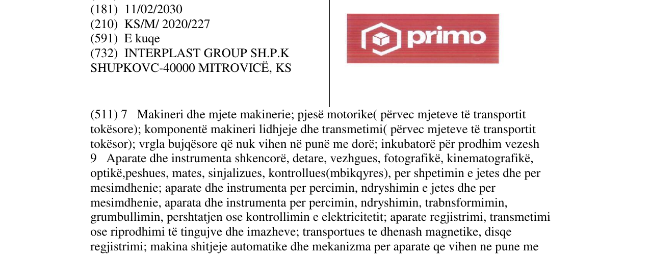 Zëri i markës primo në buletin