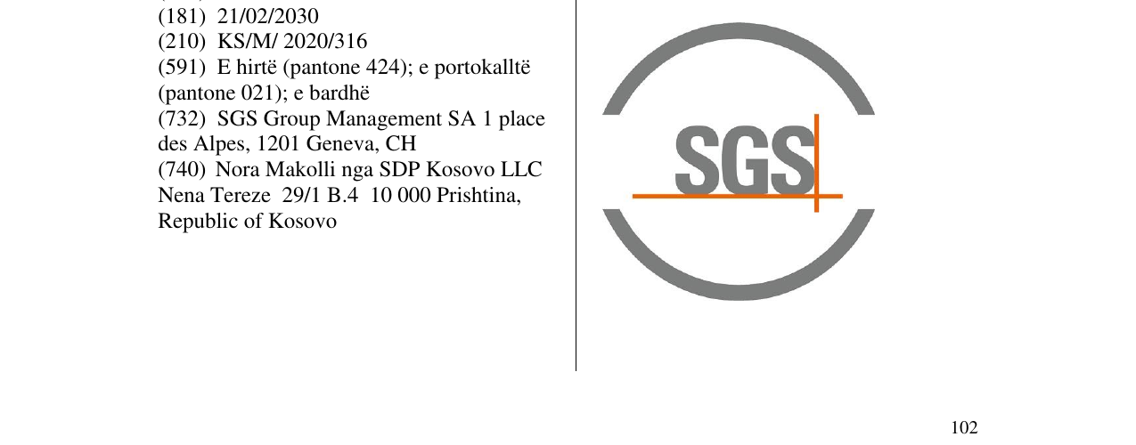Zëri i markës SGS në buletin