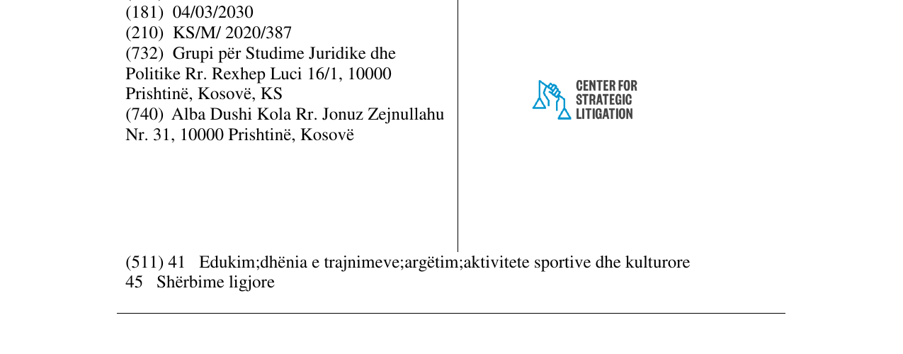 Zëri i markës Center for Strategic Litigation në buletin