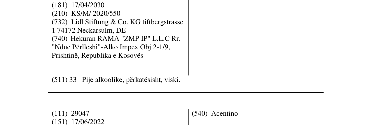 Zëri i markës Abrachan në buletin