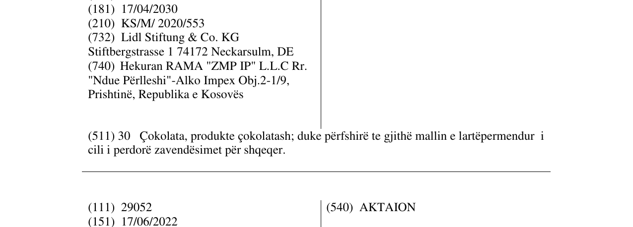 Zëri i markës Air Mio në buletin