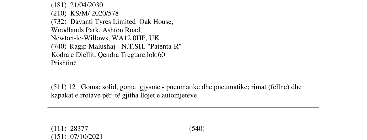 Zëri i markës DX740 në buletin