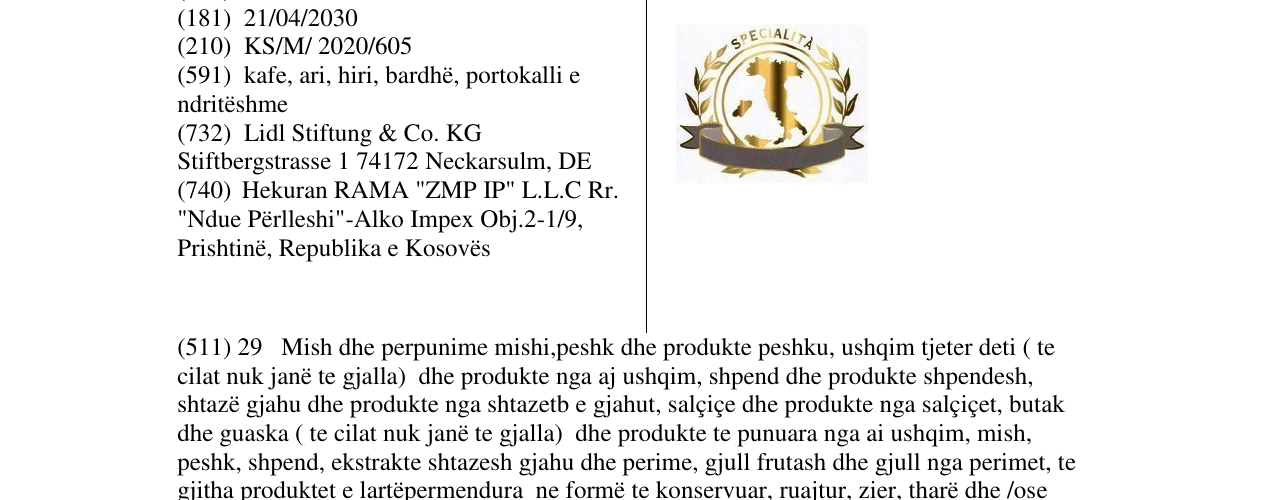 Zëri i markës Markë figurative në buletin