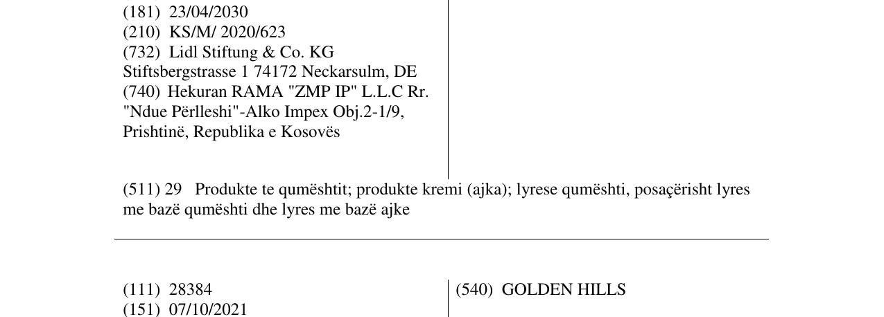 Zëri i markës Fromello në buletin
