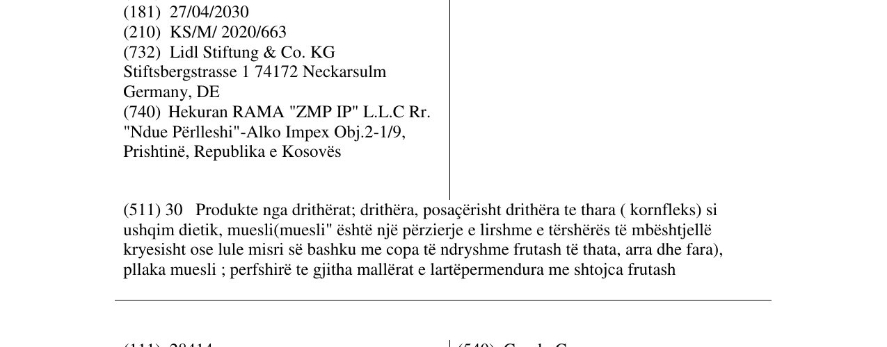 Zëri i markës Goody në buletin
