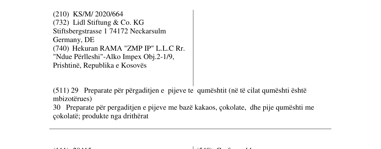 Zëri i markës Goody Cao në buletin