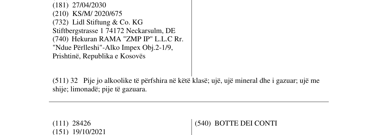 Zëri i markës Boneau në buletin