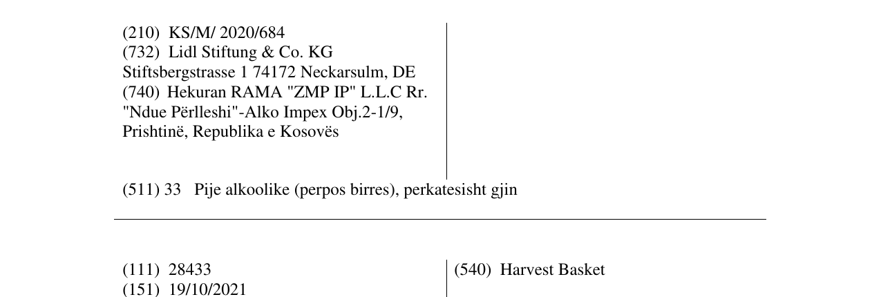 Zëri i markës Hampstead në buletin