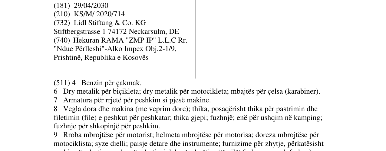 Zëri i markës Crivit në buletin