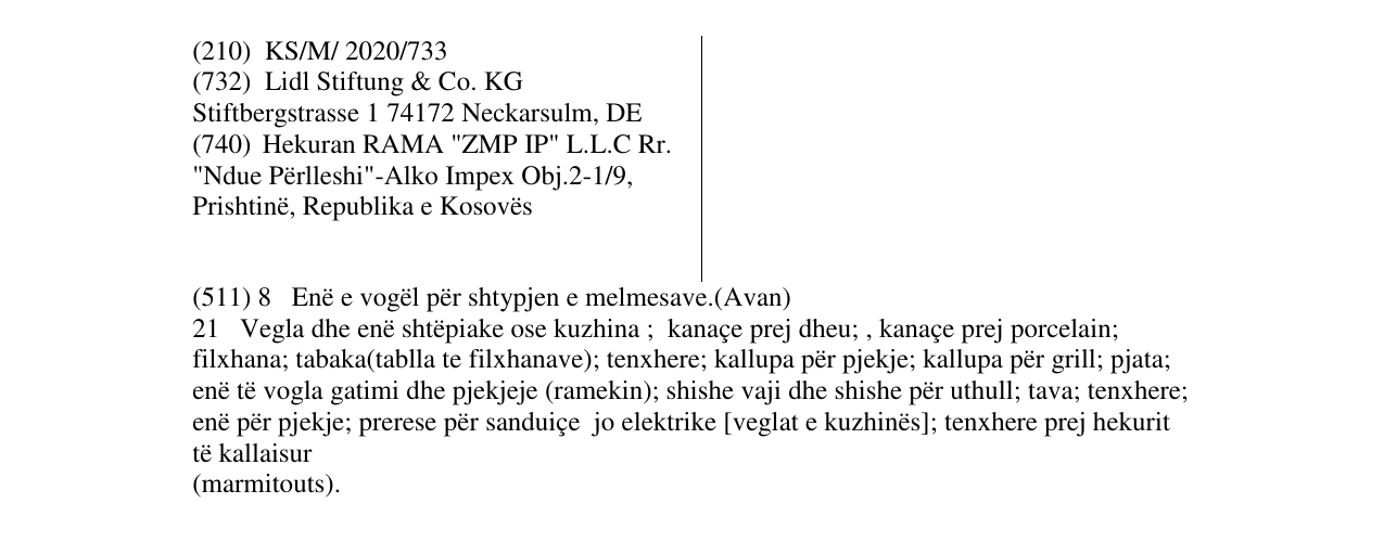 Zëri i markës Saveurs në buletin