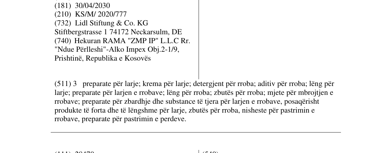 Zëri i markës Doussy në buletin