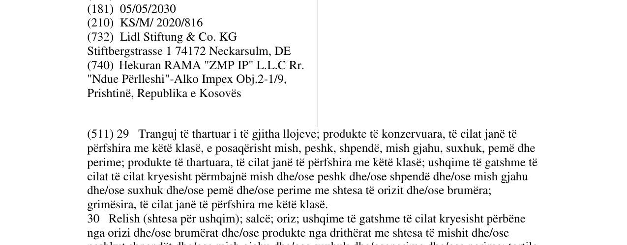 Zëri i markës El Tequito në buletin
