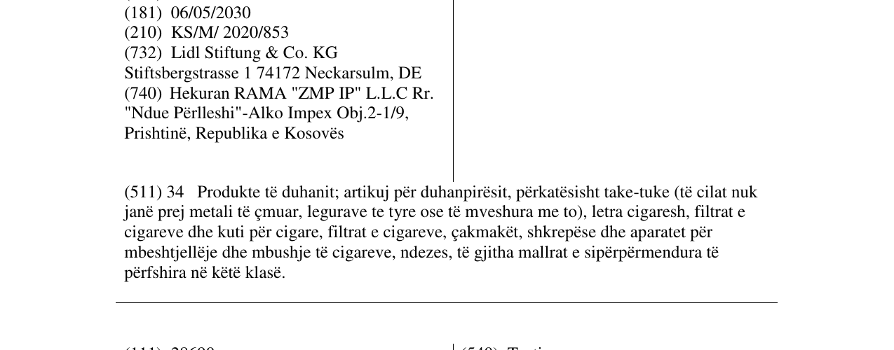 Zëri i markës Swift në buletin