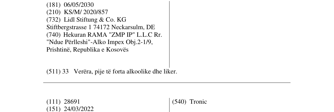 Zëri i markës Tio Nico në buletin