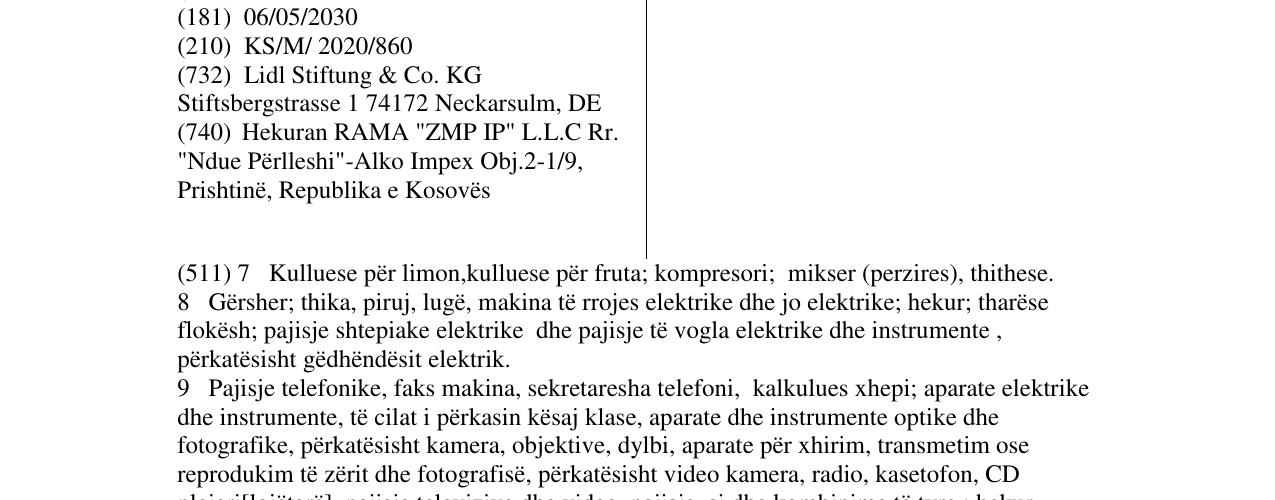 Zëri i markës Tronic në buletin