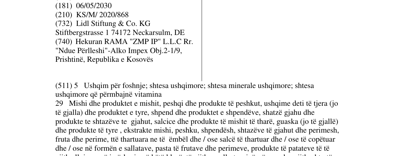 Zëri i markës Van Danken në buletin