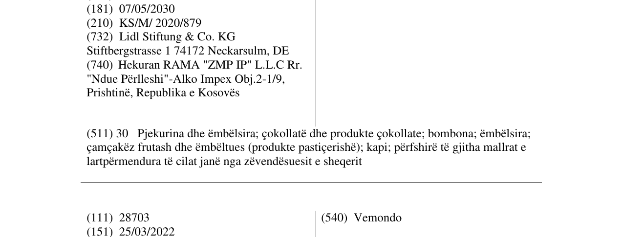 Zëri i markës Lupilo në buletin