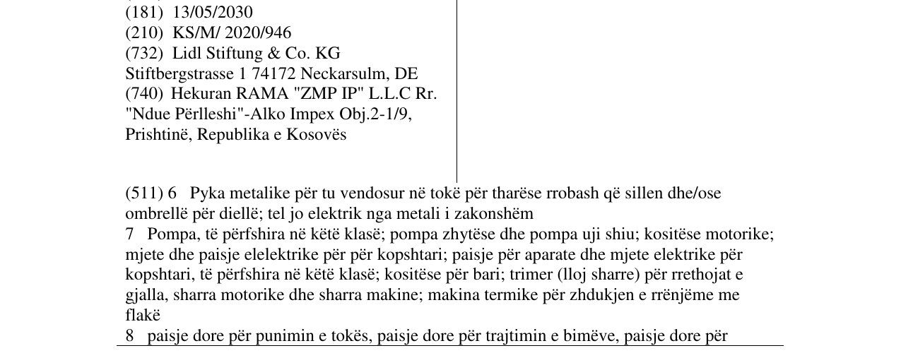 Zëri i markës Florabest në buletin