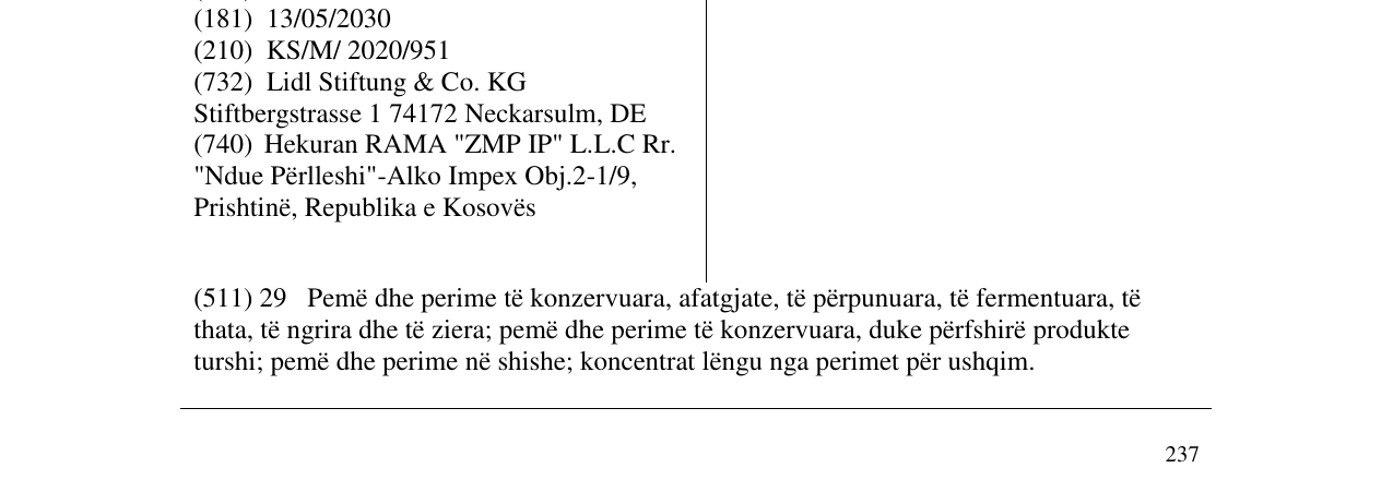 Zëri i markës Freshona në buletin