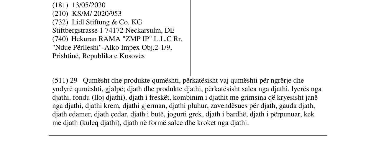 Zëri i markës FRO’FRAIS në buletin