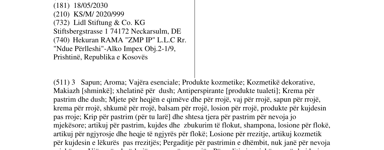 Zëri i markës Pepperts në buletin