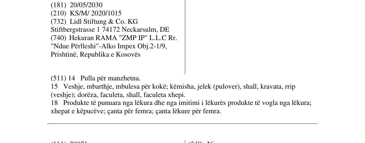 Zëri i markës Nobel League në buletin