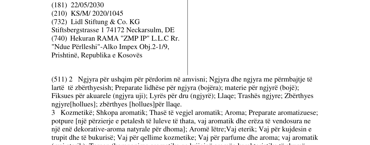 Zëri i markës LIVARNO në buletin
