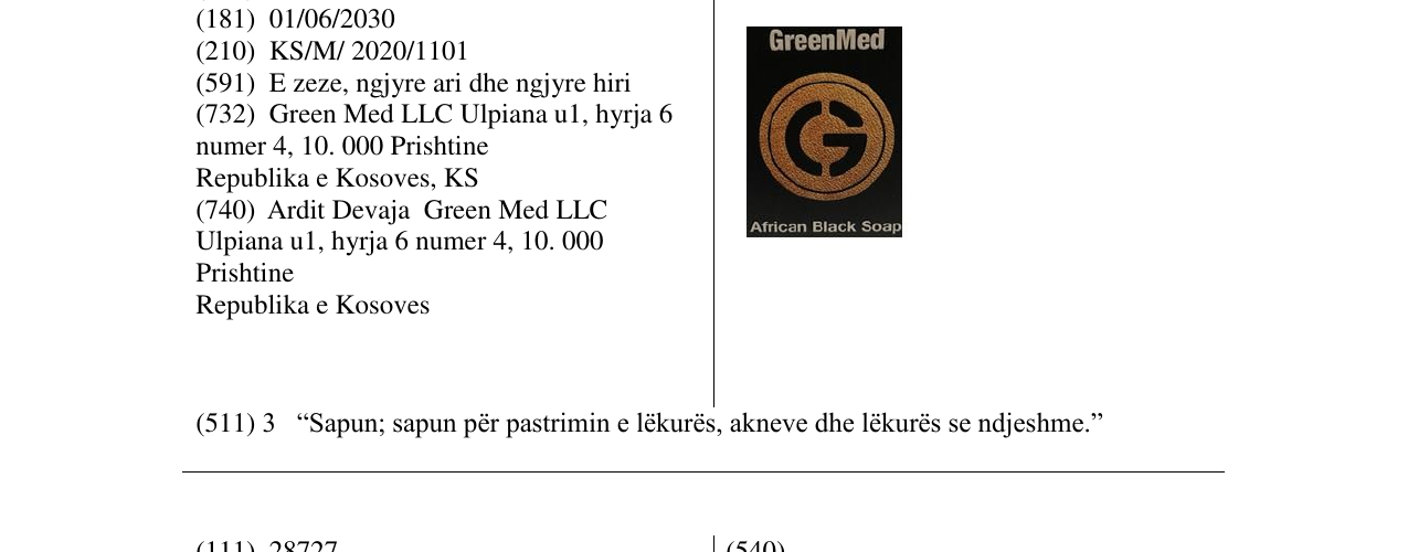 Zëri i markës GREEN MED në buletin