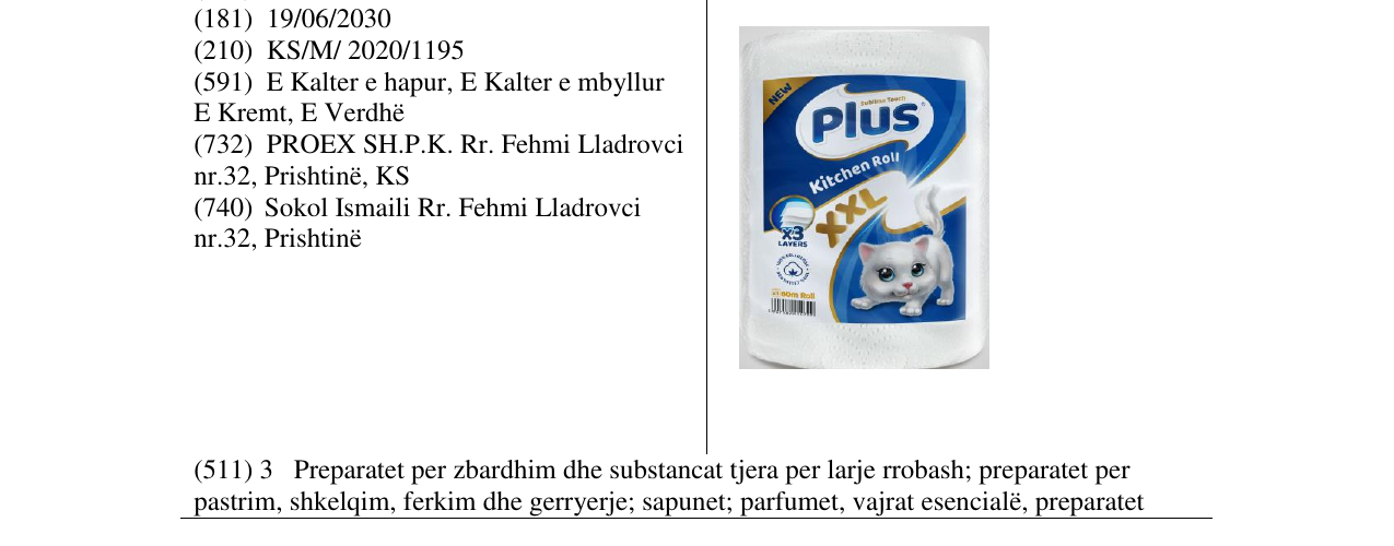 Zëri i markës Plis kitchen Roll XXL në buletin