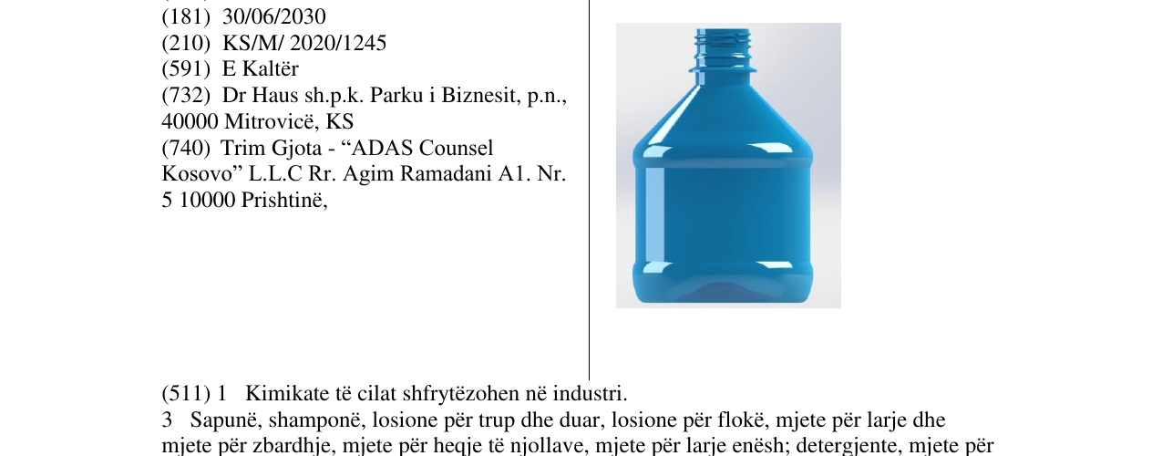 Zëri i markës SHISHE 3D në buletin