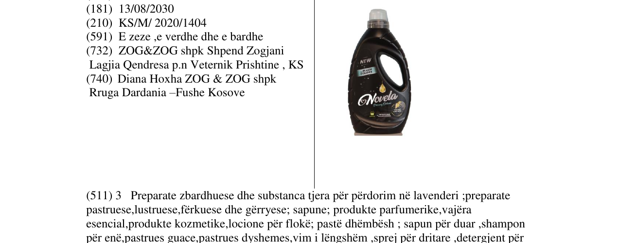 Zëri i markës NOVELA në buletin