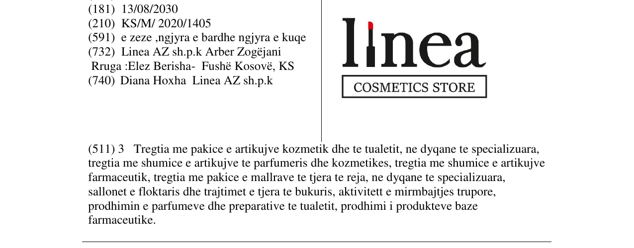Zëri i markës linea në buletin