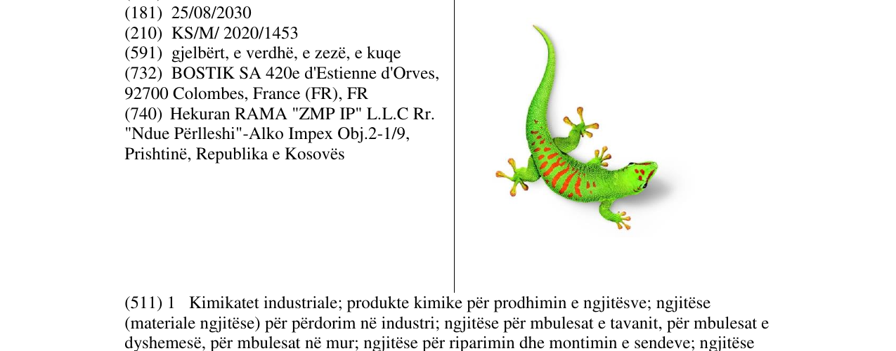 Zëri i markës GECKO në buletin