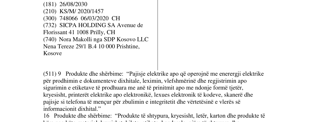 Zëri i markës CERTUS në buletin