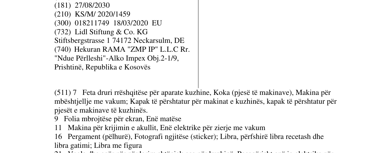 Zëri i markës Monsieur Cuisine në buletin
