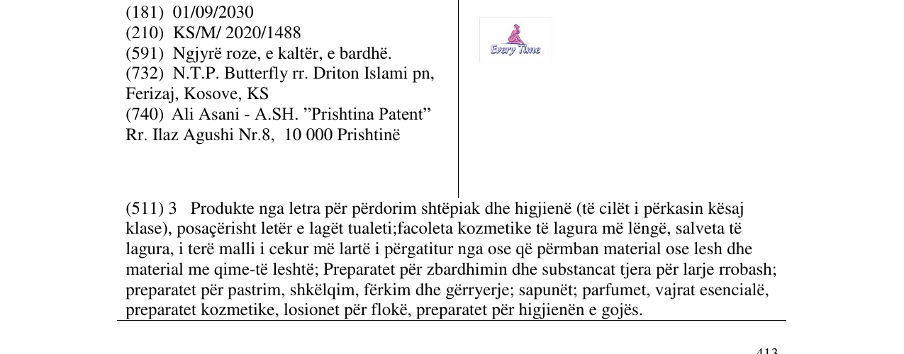 Zëri i markës Every Time në buletin