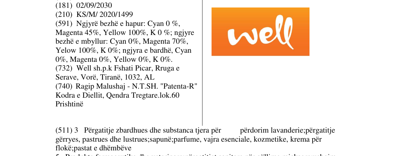 Zëri i markës WELL në buletin