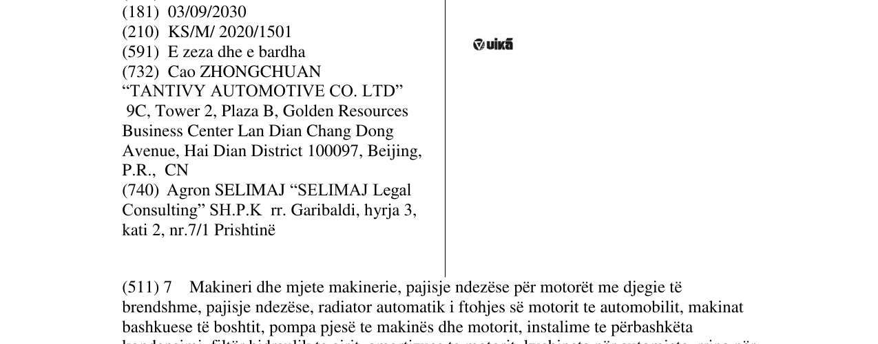 Zëri i markës VIKA në buletin