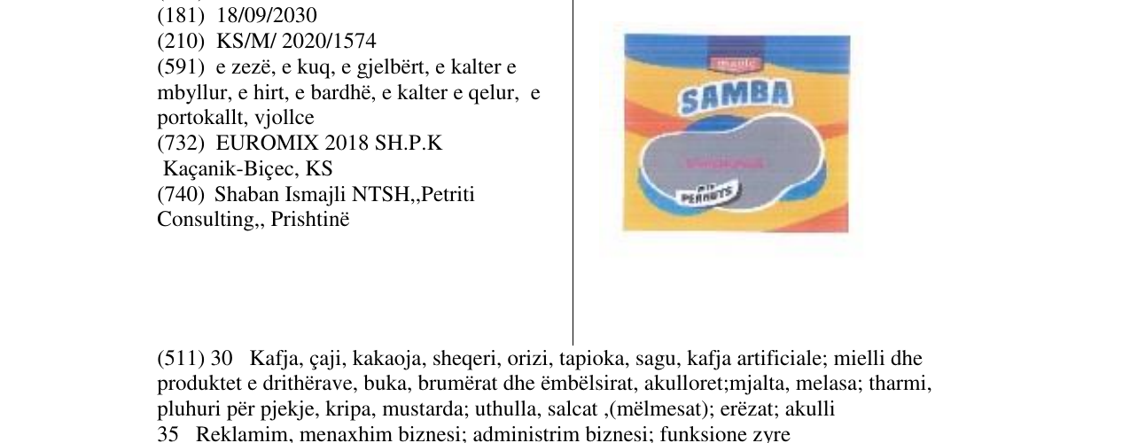 Zëri i markës Markë figurative në buletin