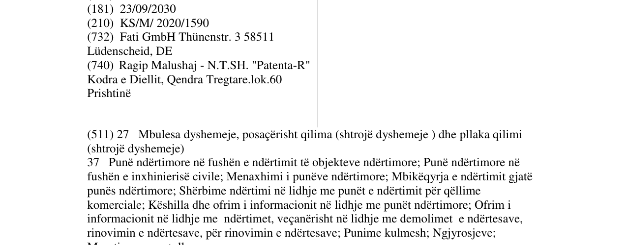 Zëri i markës FATI në buletin