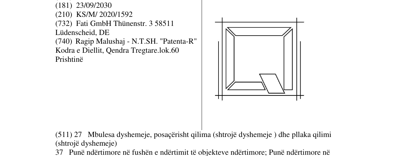 Zëri i markës FATI LOGO 1 në buletin