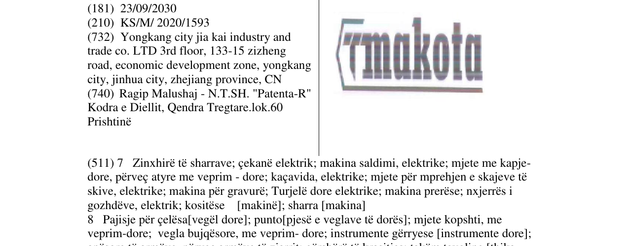 Zëri i markës Tmakota në buletin