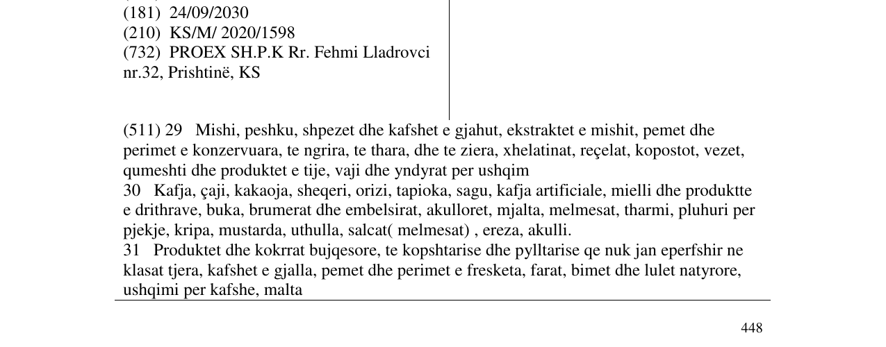 Zëri i markës RONDI në buletin