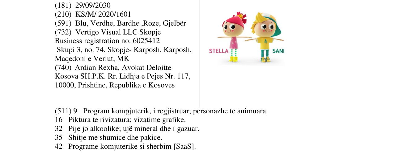 Zëri i markës STELLA SANI në buletin