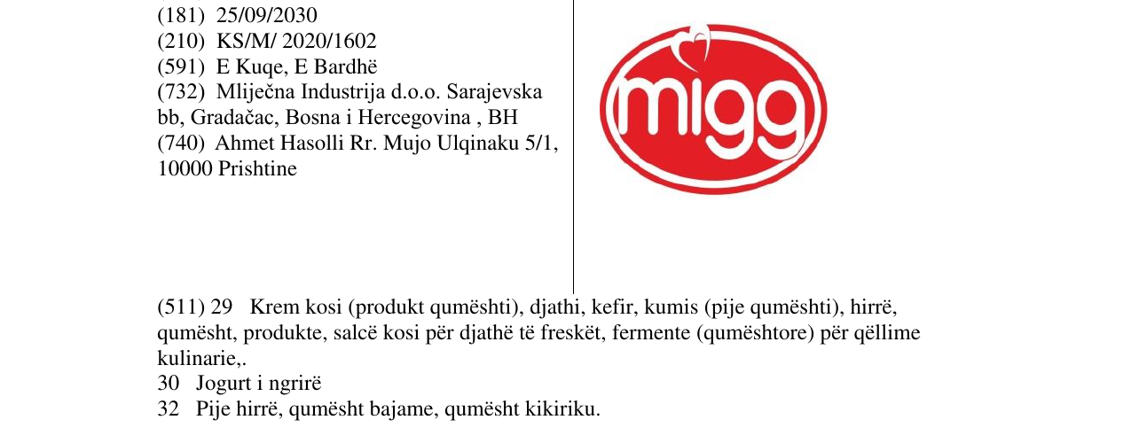 Zëri i markës MIGG në buletin